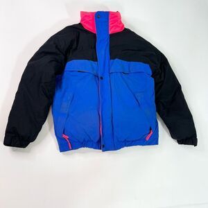 Pierson Vintage Ski Puffer Jacket Mens Small Black Feather Down Insulation